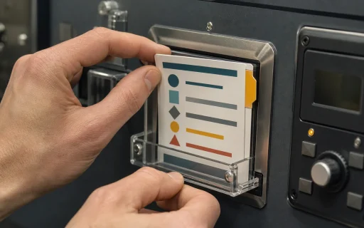 AI operating procedures embedded as a tabbed instruction card inside a workflow control console.