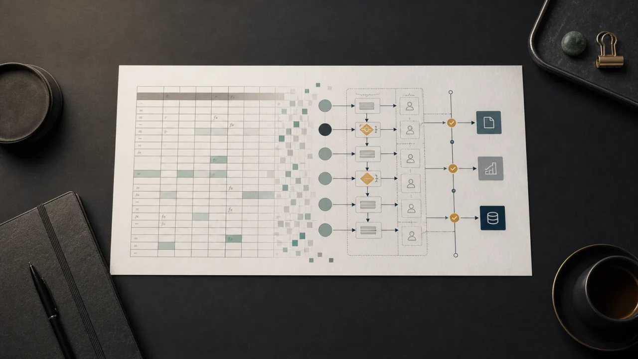 Replace spreadsheets with software when a shared grid becomes an operational workflow
