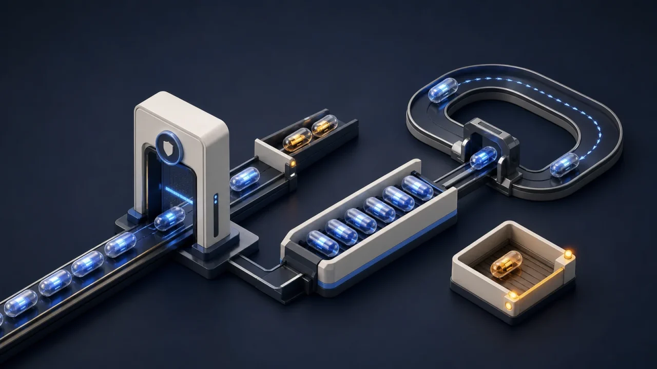 Webhook reliability system with verified intake, retry loop, queue, and recovery tray
