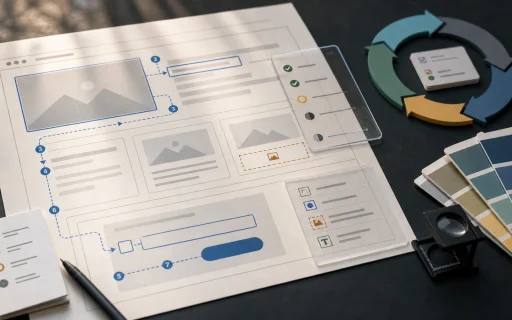 Website accessibility checklist for small business with keyboard paths, contrast samples, and recurring review steps
